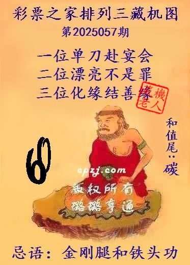 排列三第2025057期藏机图谜：金刚腿和铁头功