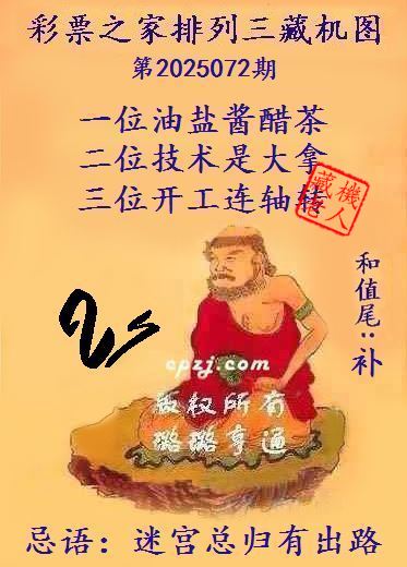 排列三第2025072期藏机图谜：迷宫总归有出路