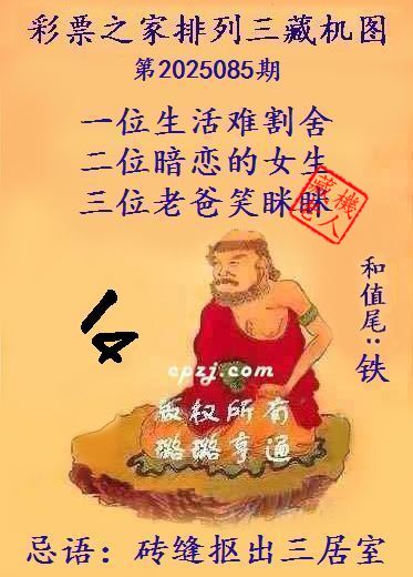 排列三第2025085期藏机图谜：自己人对自己人