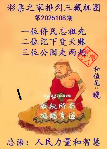 排列三第2025108期藏机图谜：人民力量和智慧