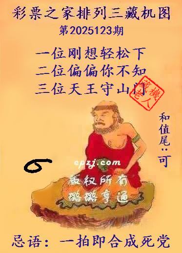 排列三第2025123期藏机图谜：一拍即合成死党
