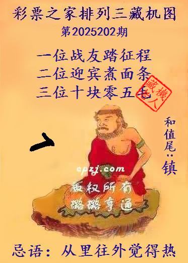 排列三第2025202期藏机图谜：从里往外觉得热