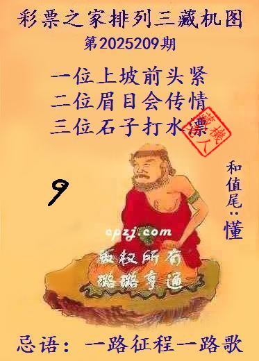 排列三藏机图第2025209期