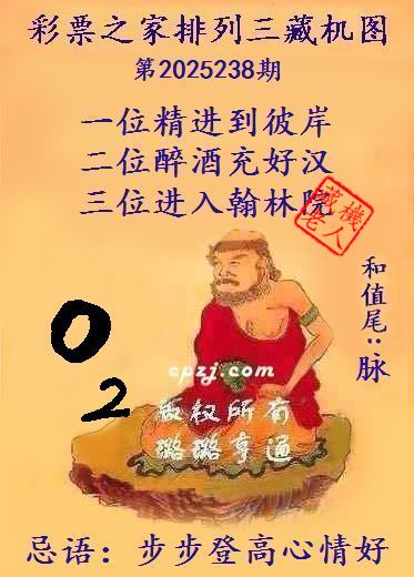 排列三第2025238期藏机图谜：步步登高心情好