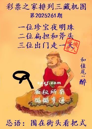 排列三第2025261期藏机图谜：围在街头看把式