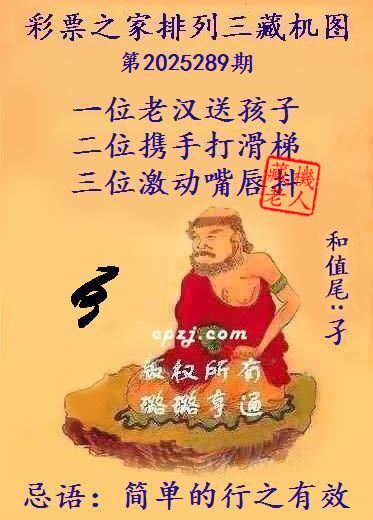 排列三第2025289期藏机图谜：简单的行之有效