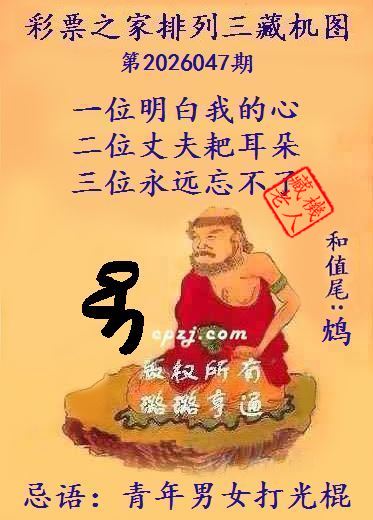 排列三第2026047期藏机图谜：青年男女打光棍