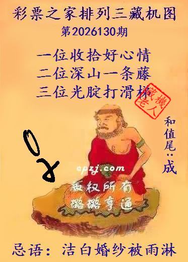 排列三第2026130期藏机图谜:洁白婚纱被雨淋