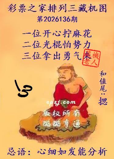 排列三第2026136期藏机图谜：心细如发能分析