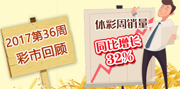 2017年第36周彩市回顾：体彩周销量同比增长32%
