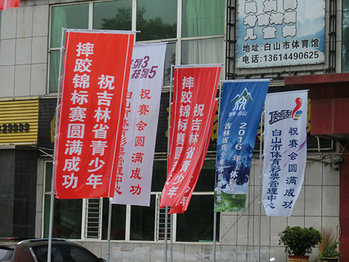 摔跤比赛场外彩旗