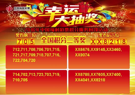 幸运大抽奖全国积分二等奖