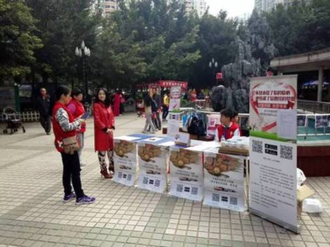 三个单位联手向南山智园的3万白领职工发起推广活动