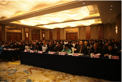 市福彩中心何亚雄主任总结了2016年度全市福彩工作