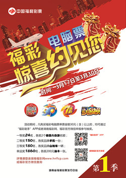 “福彩电脑票 惊喜约见您”（第一季）回馈彩民营销活动海报图