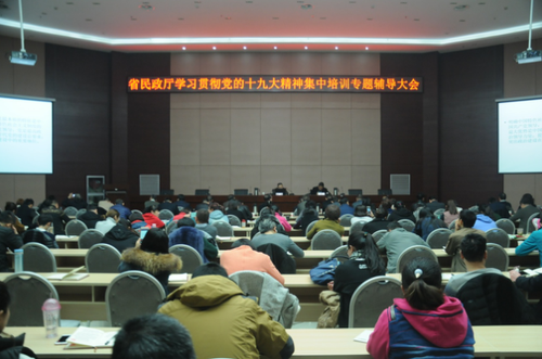 甘肃省民政厅召开学习十九大精神培训会