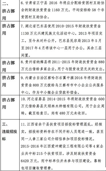 财政扶贫资金专项检查典型案例第二点跟第三点