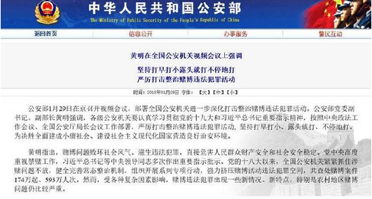 公安部“打早打小”的表述