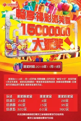 黑龙江福彩“快乐十分”1500万派奖来袭