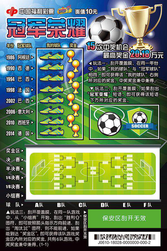 “重量级”新票——“冠军荣耀”