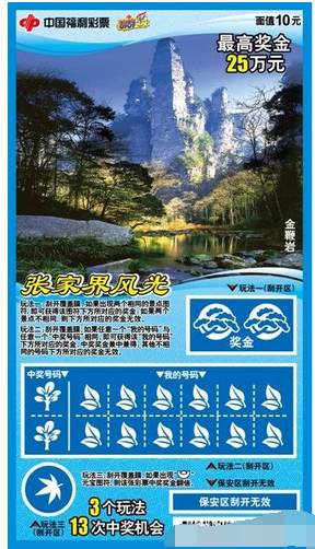 张家界风光10元面值