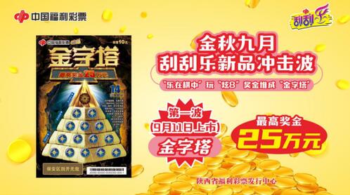 金秋九月 三款福彩刮刮乐新票上市陕西
