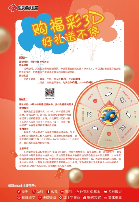 “购福彩3D好礼送不停”营销活动