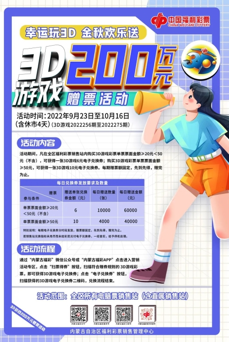 “幸运玩3D  金秋欢乐送”200万元赠票活动