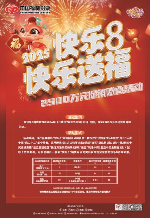 新疆福彩“快乐8”2500万回馈活动即将开启