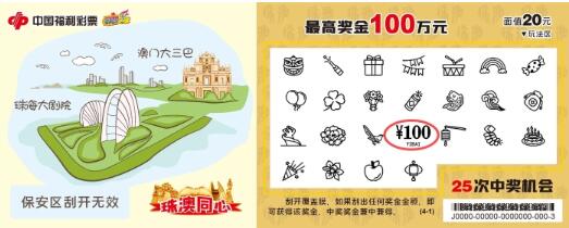 纪念主题即开票“珠澳同心”玩法